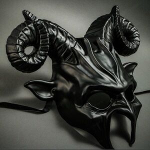 Black Horned Mask Masquerade Mardi Gras